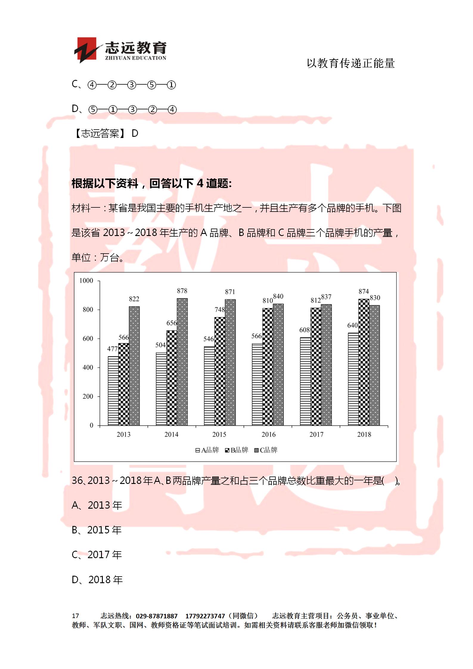 對答案！2020年軍隊(duì)文職《公共科目》【志遠(yuǎn)考生回憶版】(圖17)