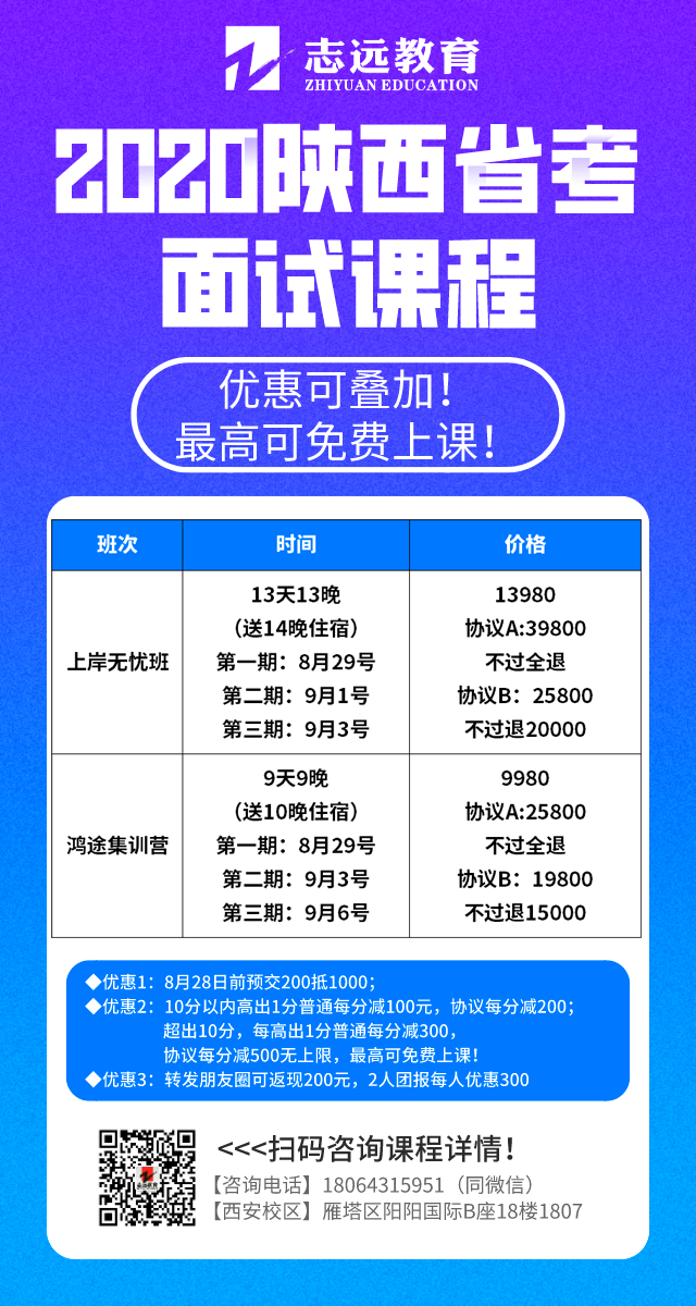 陜西省2020年統(tǒng)一考試錄用公務(wù)員筆試成績查詢、面試資格復審和體能測評工作安排公告(圖2) 陜西省2020年統(tǒng)一考試錄用公務(wù)員筆試成績查詢、面試資格復審和體能測評工作安排公告(圖2)
